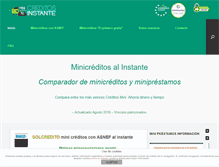 Tablet Screenshot of minicreditosalinstante.com